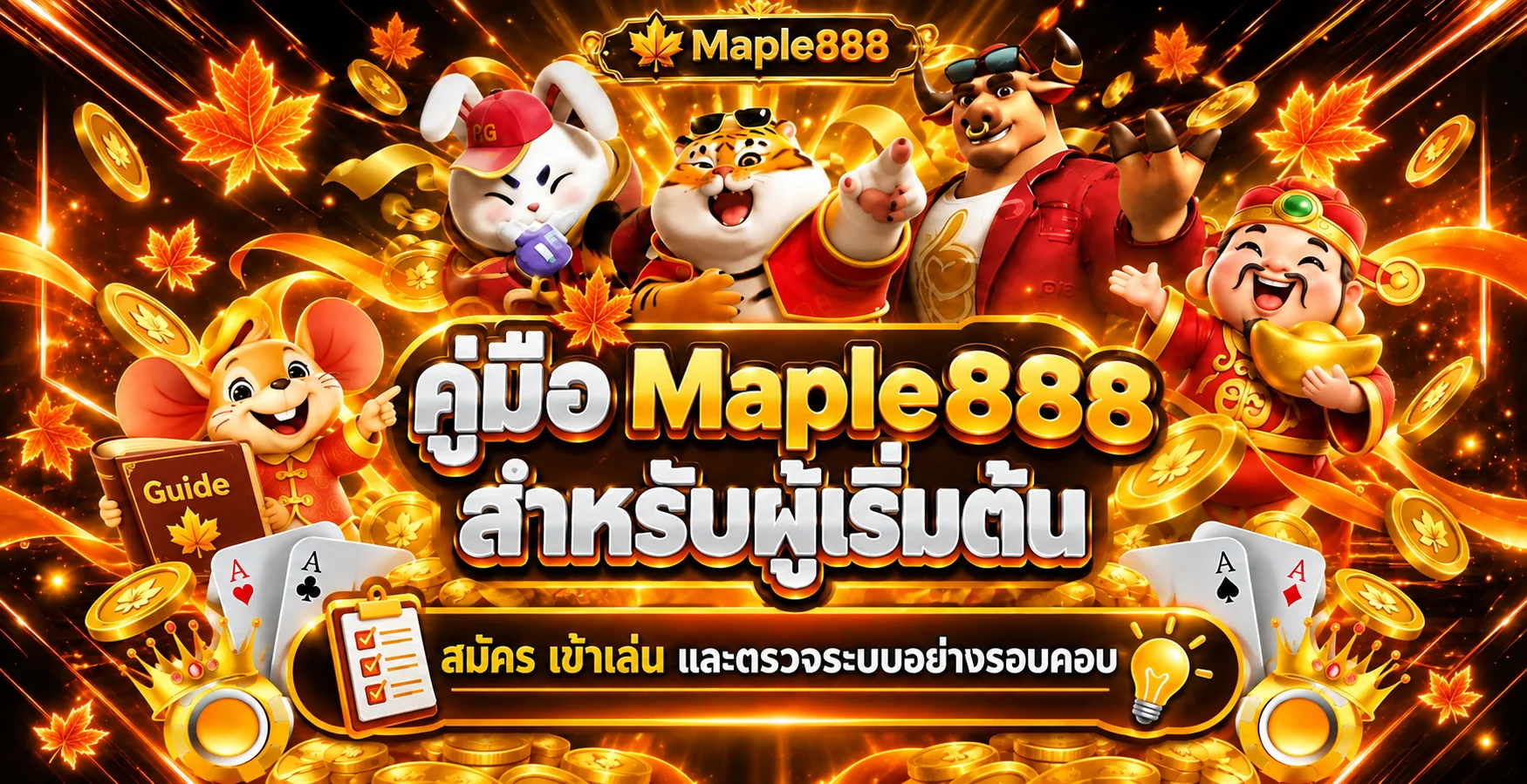 Maple888 คู่มือสมัคร เข้าเล่น และทดลองสล็อต